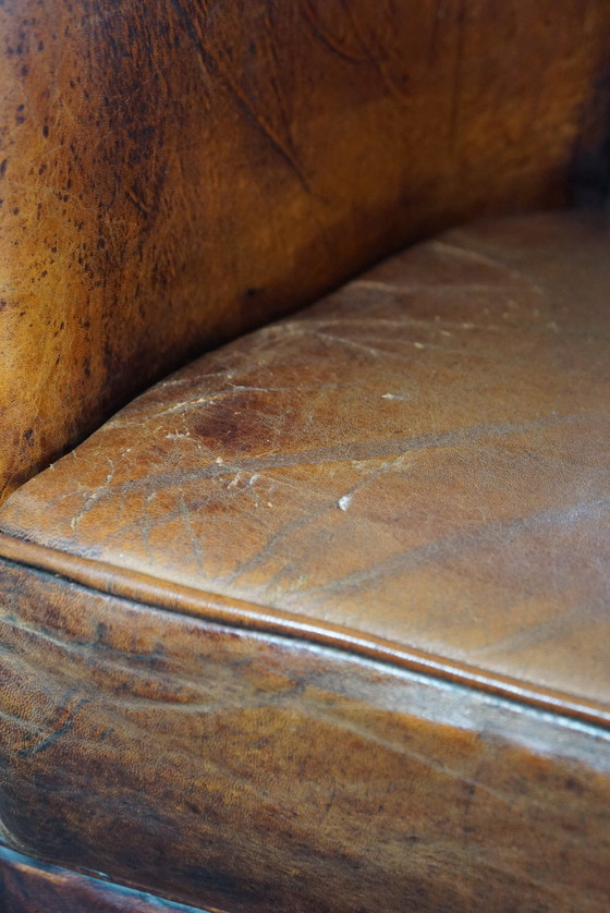 Image 1 of Sheep leather club armchair