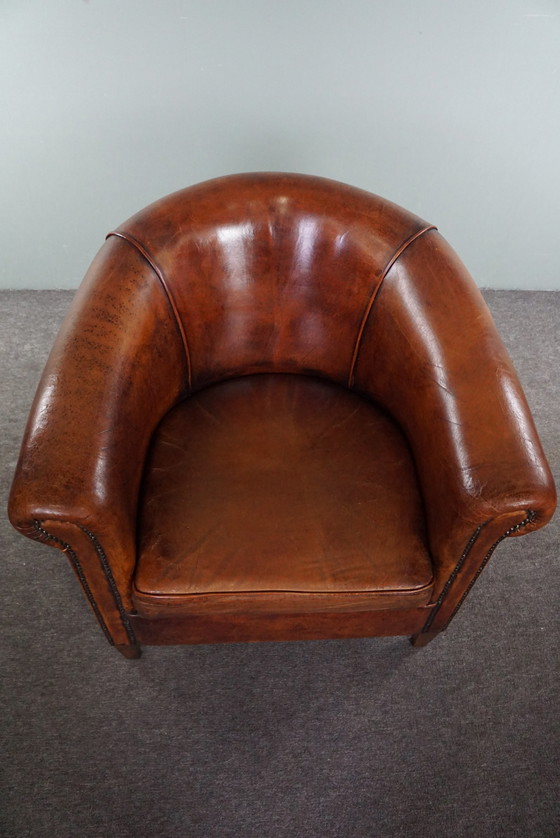 Image 1 of Sheep leather club armchair