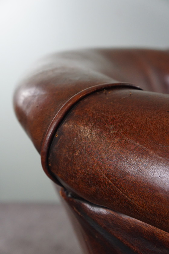 Image 1 of Sheep leather club armchair