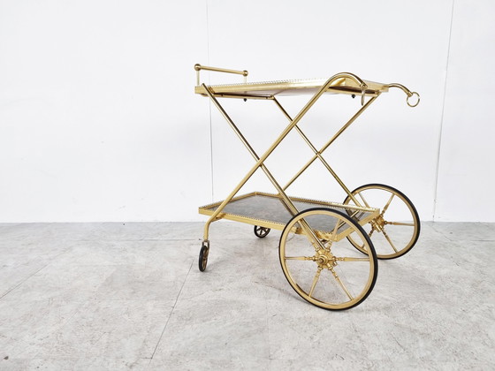 Image 1 of Carrello portavivande in ottone vintage