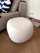 Hard stone pebble side table