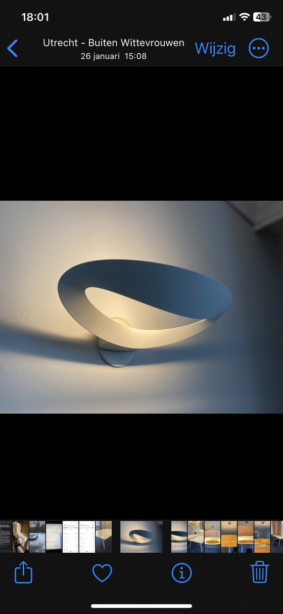 Image 1 of 4x Artemide Mesmeri design wall lamp