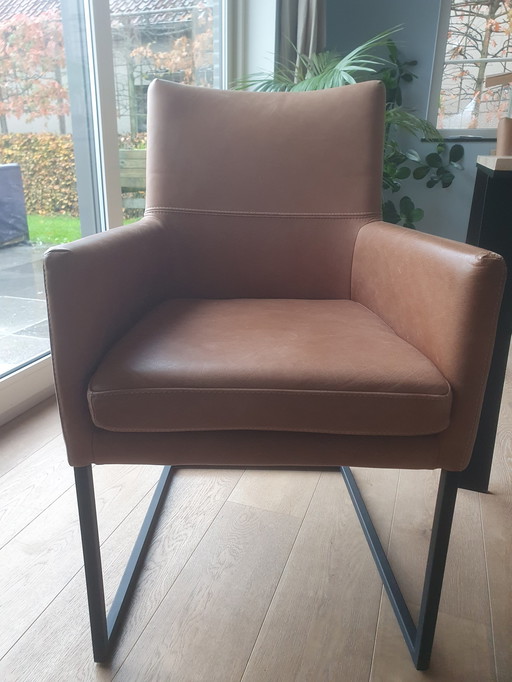 6 x chaises de salle à manger en cuir Enzo Luca