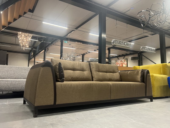 Image 1 of Giorgetti Soi sofa brown fabric leather l260