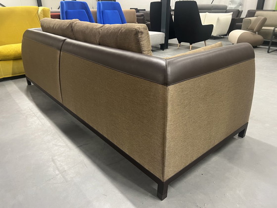 Image 1 of Giorgetti Soi sofa brown fabric leather l260