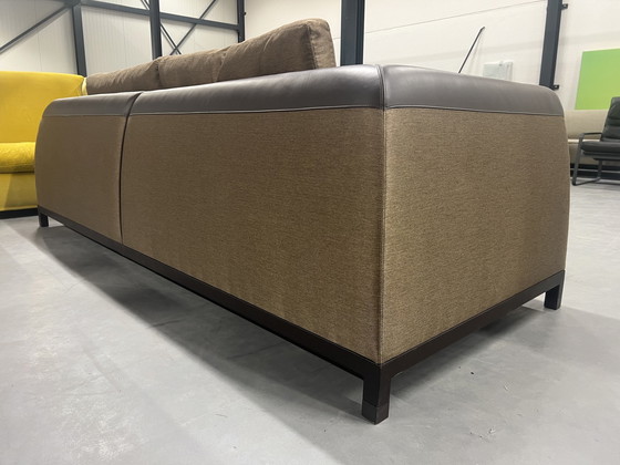 Image 1 of Giorgetti Soi sofa brown fabric leather l260