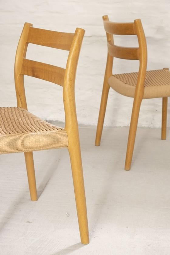 Image 1 of 4x Niels Otto Møller Chairs Model 84 in Oak