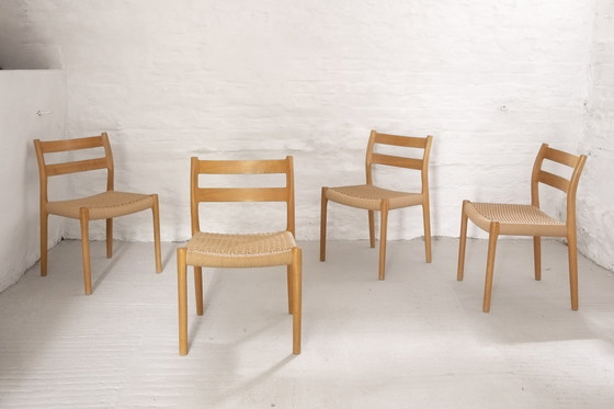 Image 1 of 4x Niels Otto Møller Chairs Model 84 in Oak