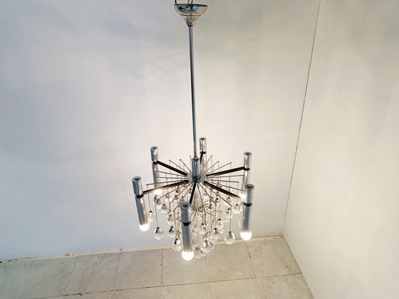 Image 1 of Gaetano Sciolari chandelier, 1970s