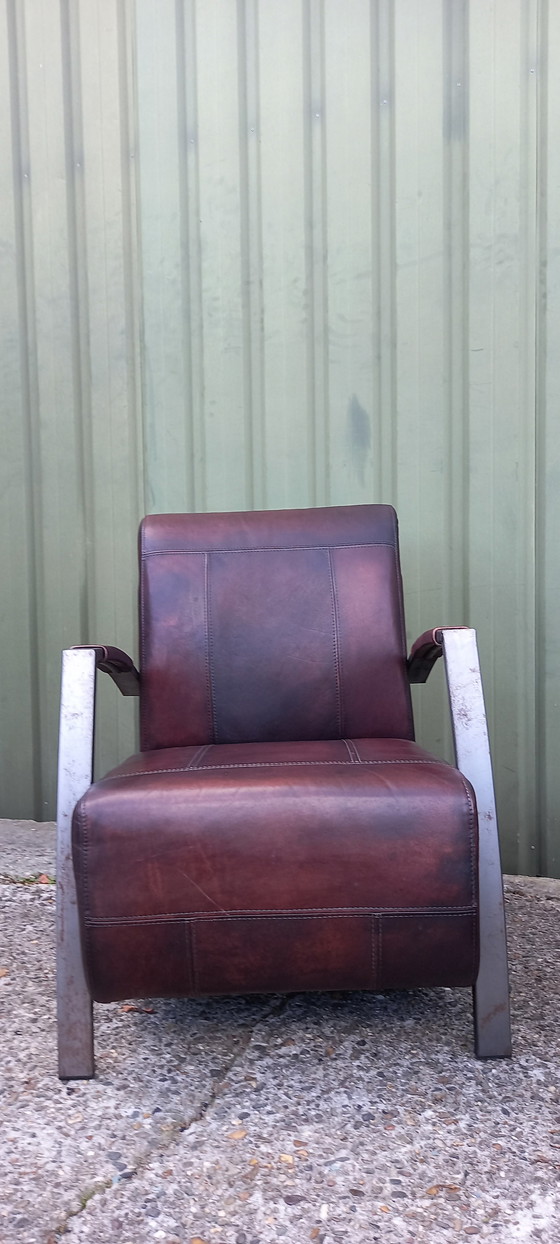 Image 1 of 2x Vintage Industrial armchair