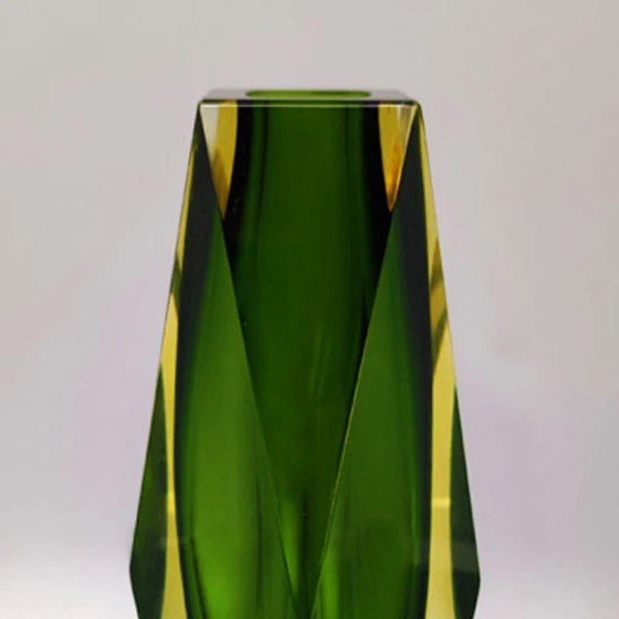 Image 1 of Seguso Green Vase By Flavio Poli