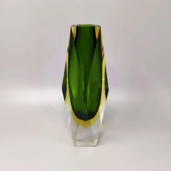 Image 1 of Seguso Green Vase By Flavio Poli