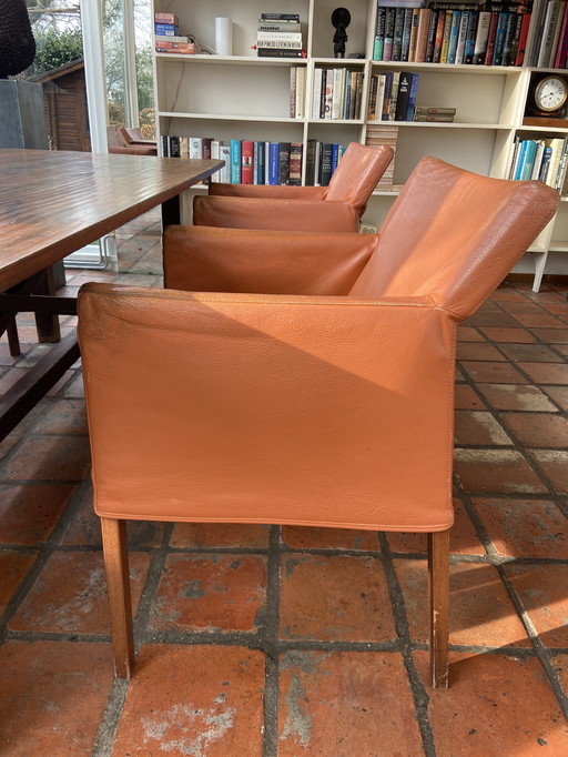 4x Feline Gerard van den Berg chairs in leather.