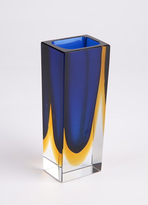 Sommerso Murano Glass vase