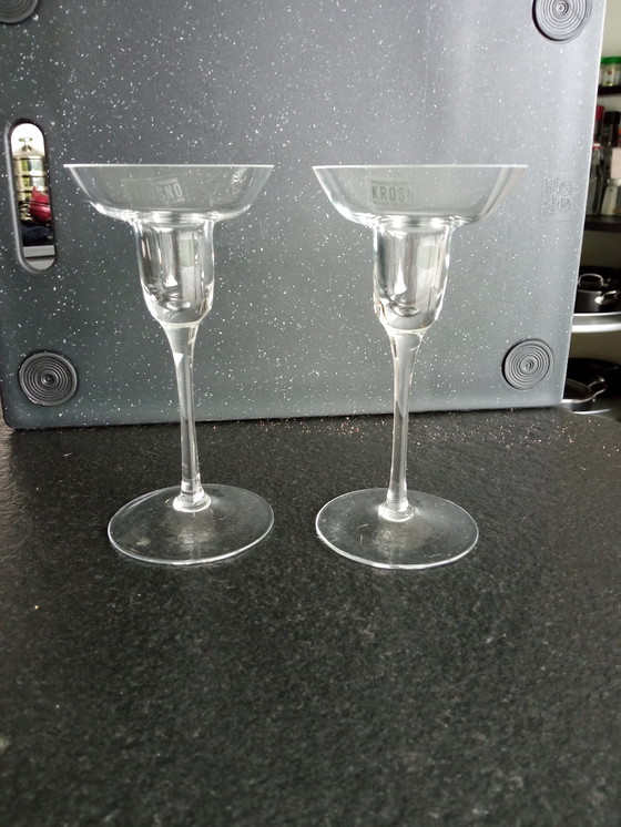 Image 1 of 2x crystal candlesticks/candleholders from KROSNO