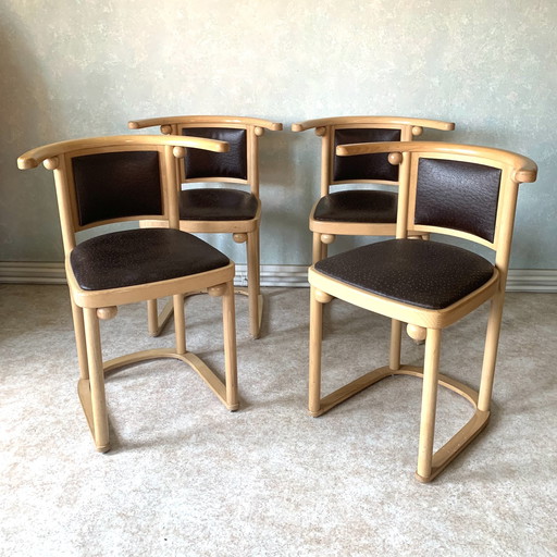 4x Josef Hoffmann Fledermaus chair