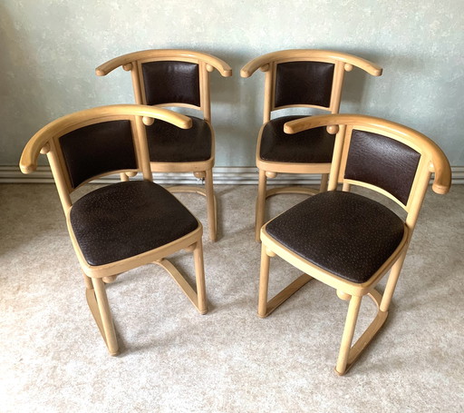 4x Josef Hoffmann Fledermaus chair