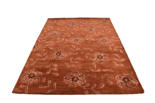 House of Rugs Rust Flower