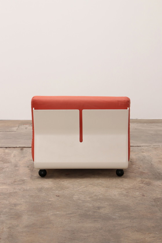 Image 1 of Mario Bellini Canapé modulable Amanta en cuir orange pour C&B Italie, années 1960