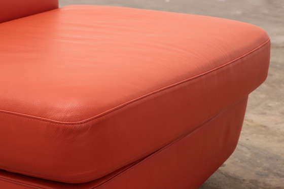 Image 1 of Mario Bellini Amanta modular sofa in orange leather for C&B Italy, 1960s