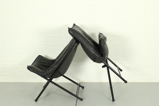 Image 1 of 2x Molinari Folding Lounge Chairs