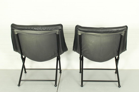 Image 1 of 2x Molinari Folding Lounge Chairs