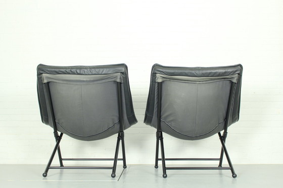 Image 1 of 2x Molinari Folding Lounge Chairs