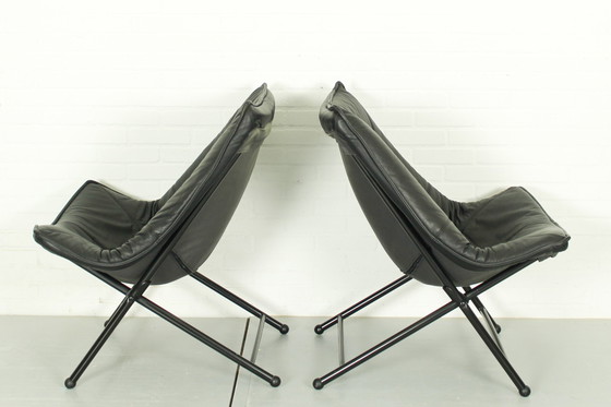 Image 1 of 2x Molinari Folding Lounge Chairs