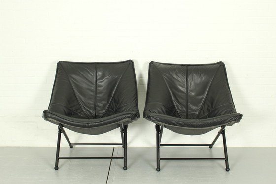 Image 1 of 2x Molinari Folding Lounge Chairs