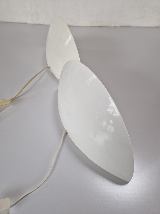 Image 1 of pair of rare white v608 ikea wall lights