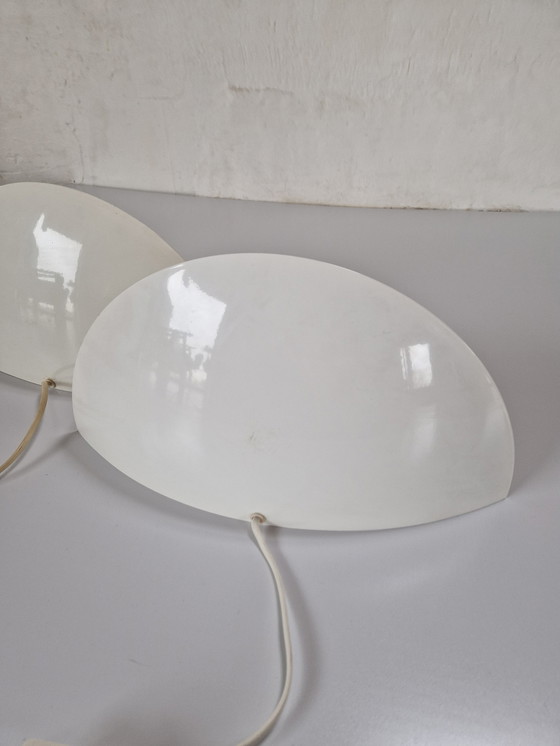 Image 1 of pair of rare white v608 ikea wall lights