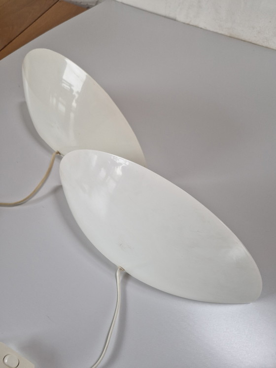 Image 1 of pair of rare white v608 ikea wall lights