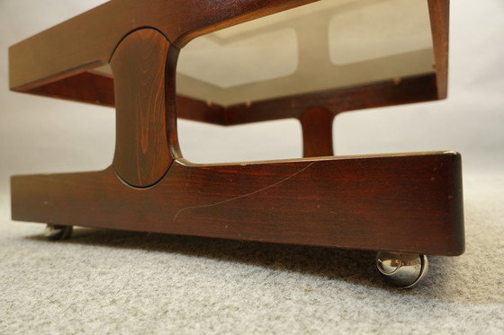 Image 1 of Vintage Wood and Glass coffee table from Germany, 1970s