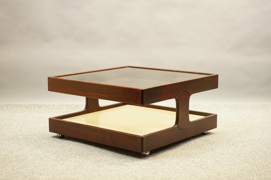 Image 1 of Vintage Wood and Glass coffee table from Germany, 1970s