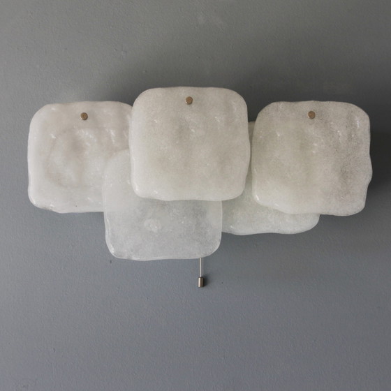 Image 1 of 2x J.T. Kalmar Ice Glass Sconces