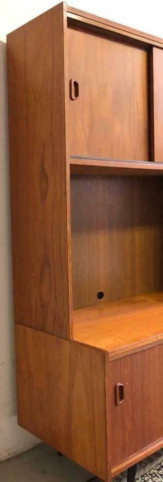 Image 1 of Vintage Danish highboard, wall cabinet from the 60s, teak wood