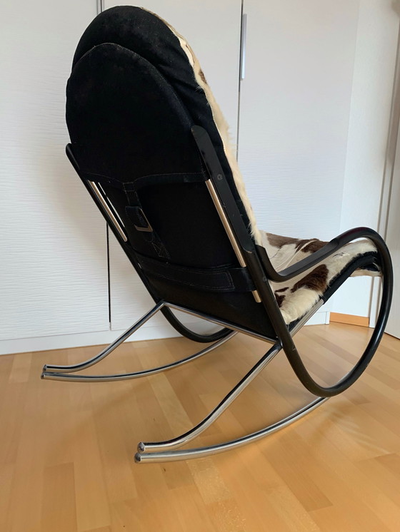 Image 1 of Sedia a dondolo vintage Paul Tuttle Nonna