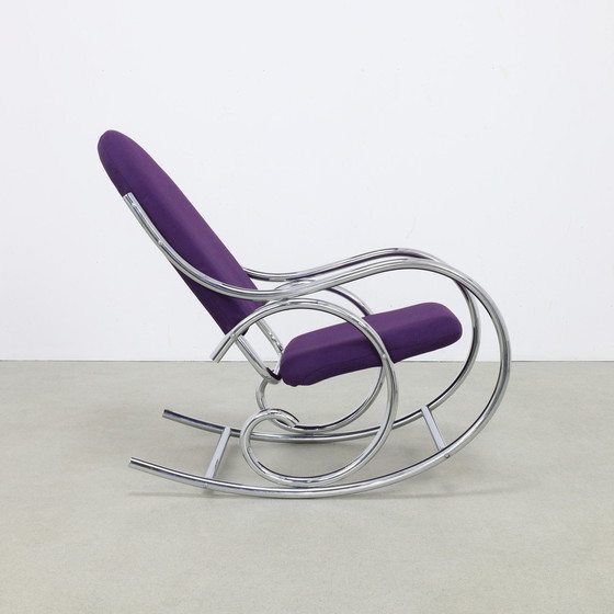 Image 1 of Chaise à bascule en chrome, 1970