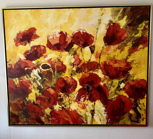 Henri Hess painting 'poppies'