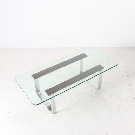 Image 1 of Rosewood & glass coffee table 1960s/70s