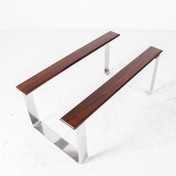 Image 1 of Table basse en palissandre et verre 1960s/70s