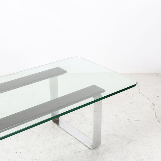 Image 1 of Table basse en palissandre et verre 1960s/70s