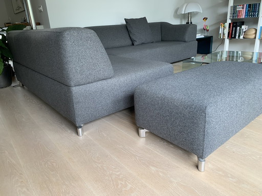 Leolux corner sofa with stool