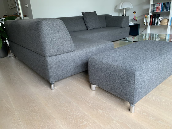 Image 1 of Leolux corner sofa with stool