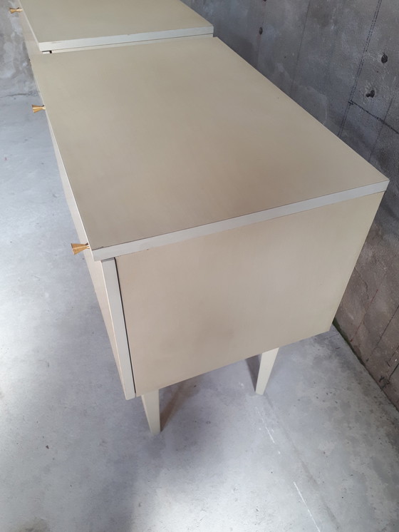 Image 1 of 50s/60s 2 tables de nuit vintage style Kennedy