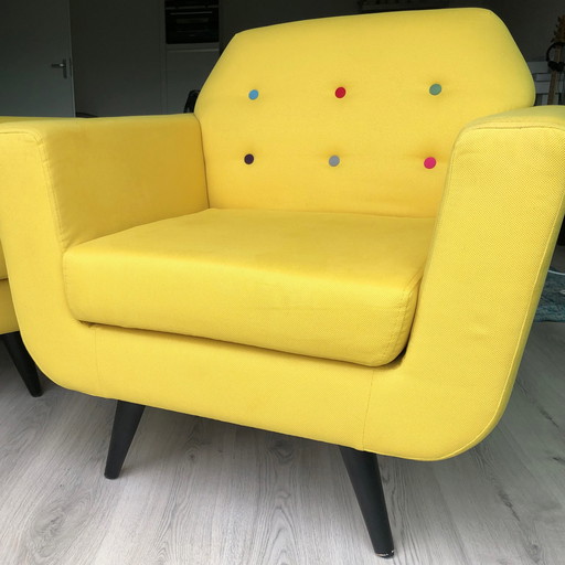 2x Design armchair