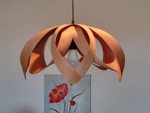  Lampada a sospensione di design in legno di melo