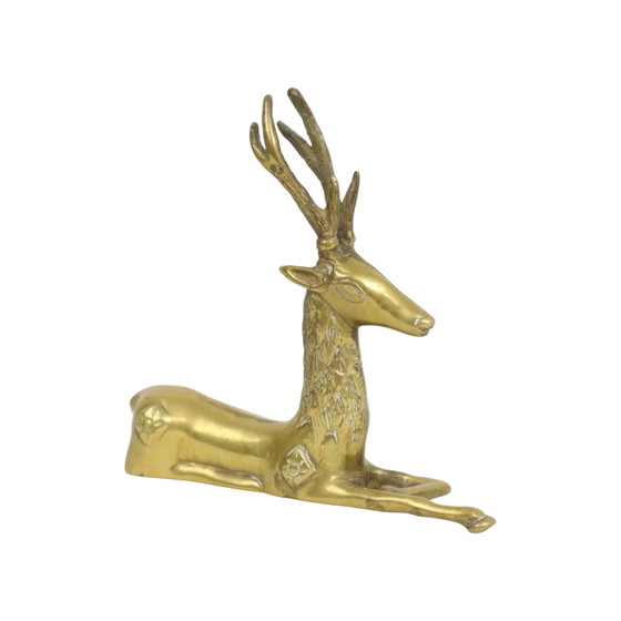 Image 1 of Messing Deer with Antlers Sarreid Ltd