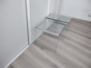 2x Fiam glass design side table