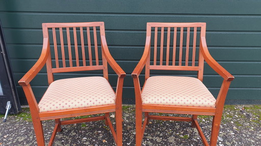 2x Schuitema Art Nouveau armchairs